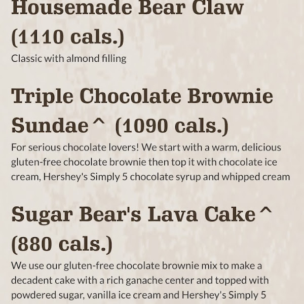 Black Bear Diner Dairy Free Menu