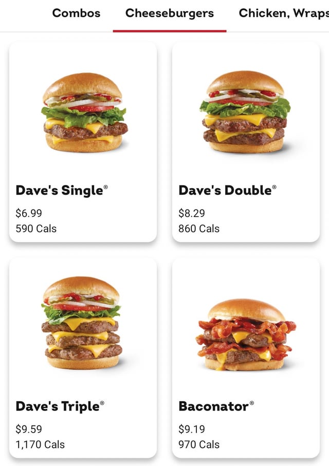 Wendys Menu With Prices Canada